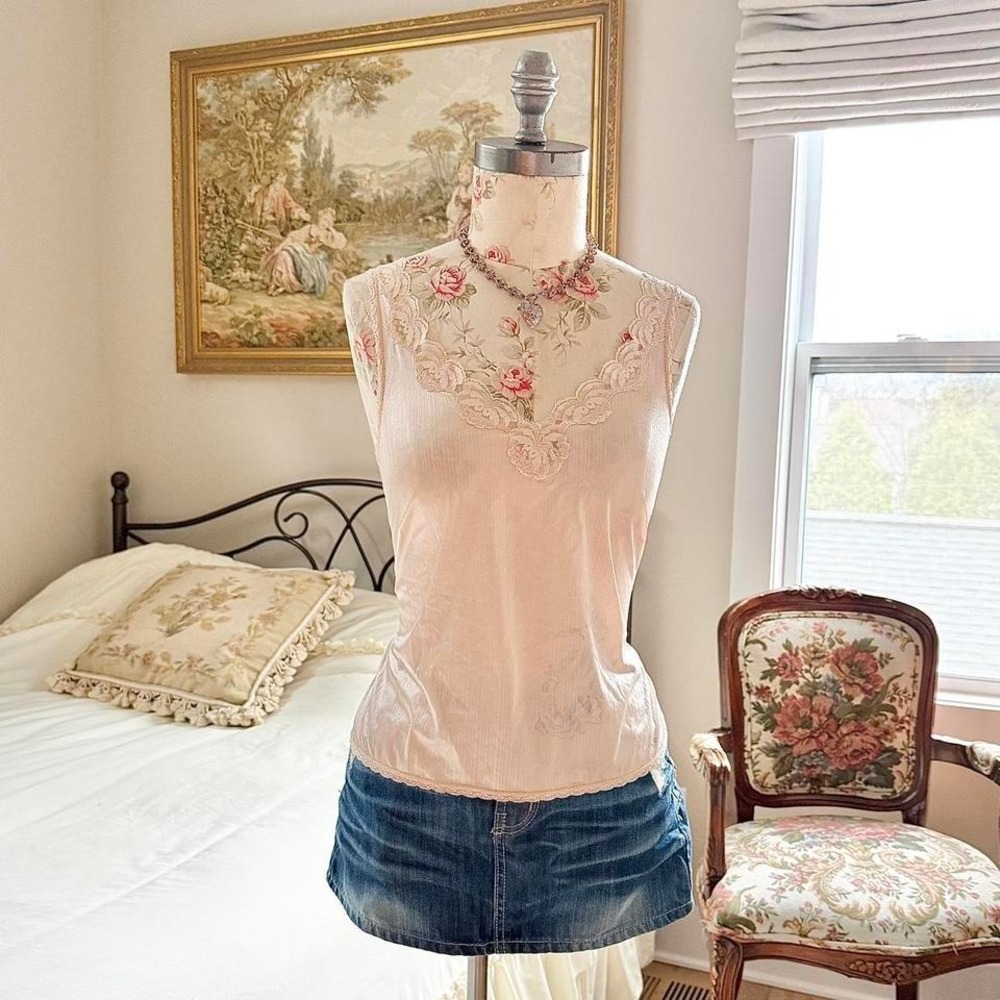 90s ivory lace camisole JCPenney size 34